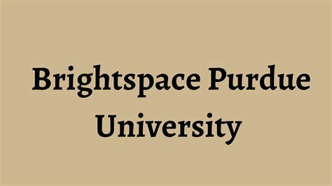 brightspace purdue university login